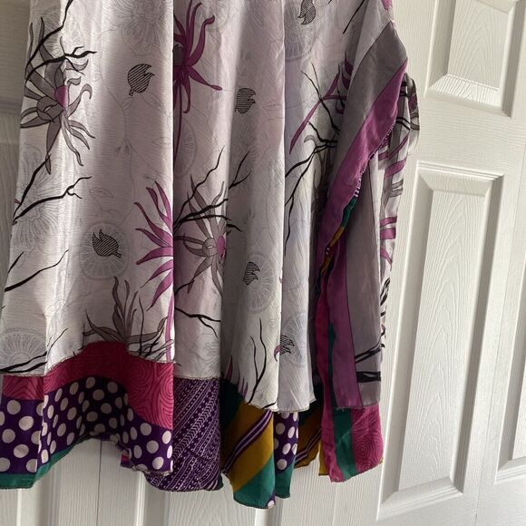 Earthbound Trading Co One Size Reversible Wrap Skirt Boho‎ Festival Hippie Flowy - Picture 2 of 6